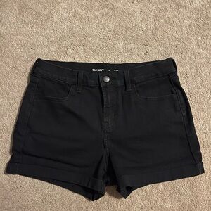 Old Navy Women's Black Jean Shorts Mid-Rise, Size 2